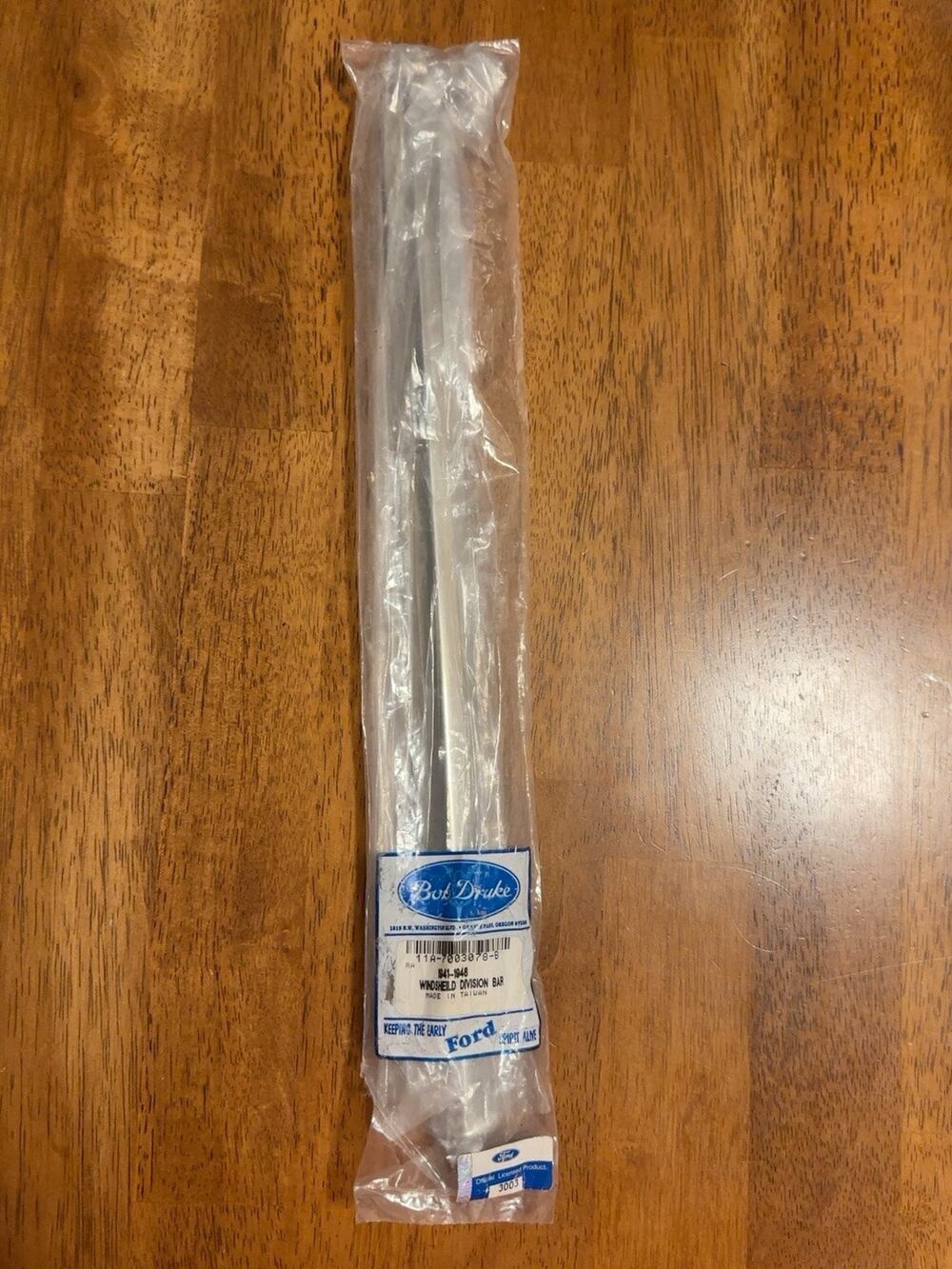 Bob Drake 11A-7003078-B 1941-48 Ford Car Exterior Windshield Division Bar NOS